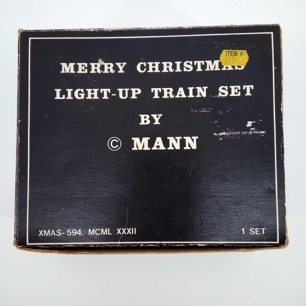 Vintage Seymour Mann Merry Christmas Light Up Train Set Made in Taiwan